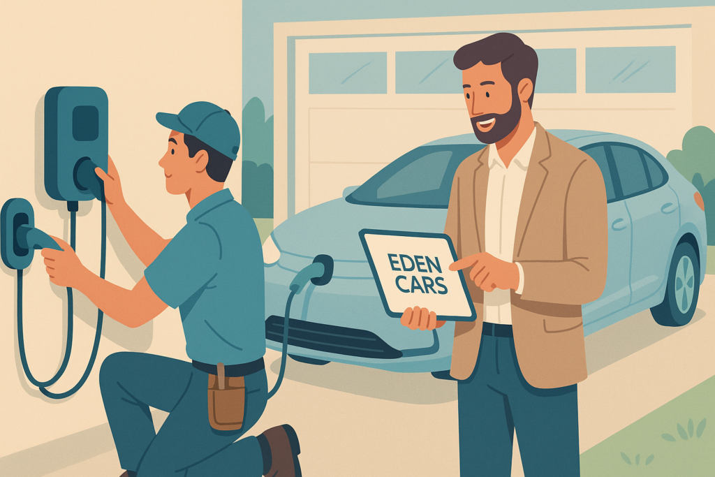 Installation borne électrique professionnelle à Cagnes-sur-Mer par Eden Cars, IRVE certifié: 7–22 kW, devis gratuit, aides Advenir.