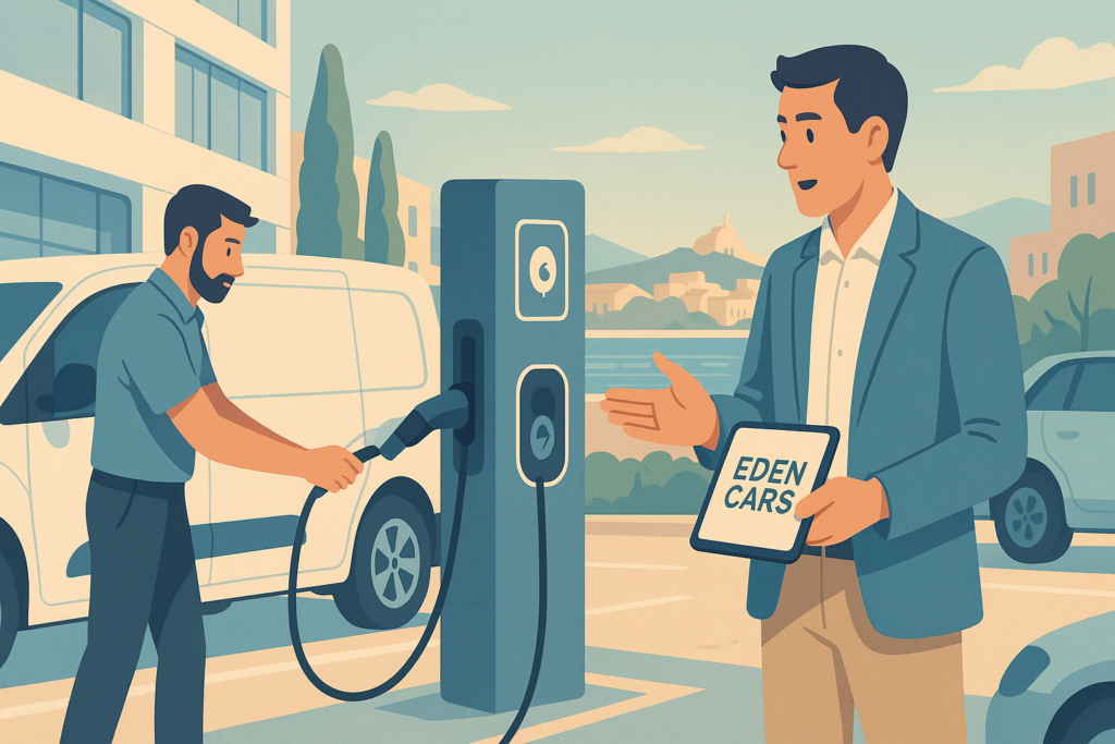 Bornes électriques pro pour entreprises à Marseille: installation borne électrique Marseille par Eden Cars, IRVE, aides Advenir, devis gratuit.